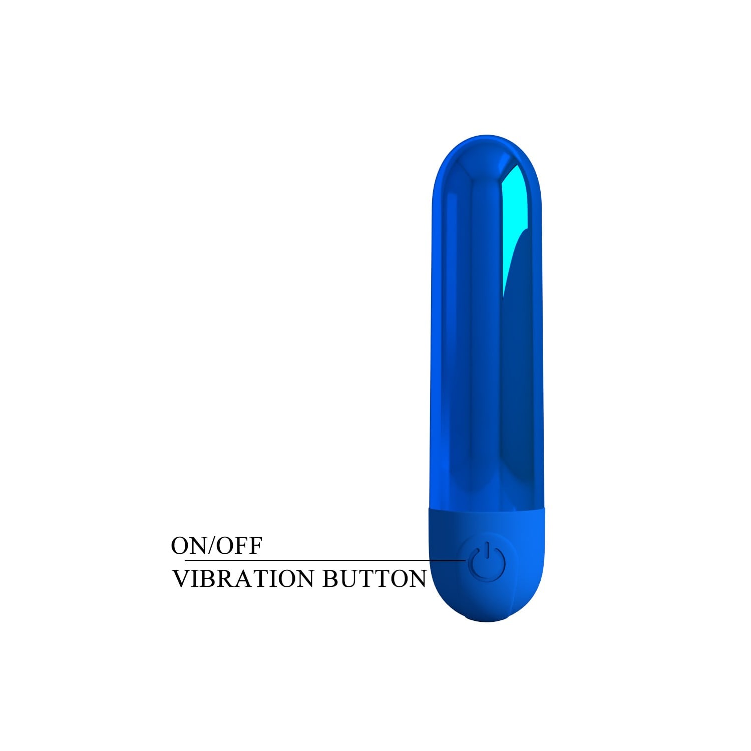 10 Fonksiyonlu USB Şarjlı Metalik Mini Bullet Vibratör – Kiwi (Safir Mavisi) - Görsel 6