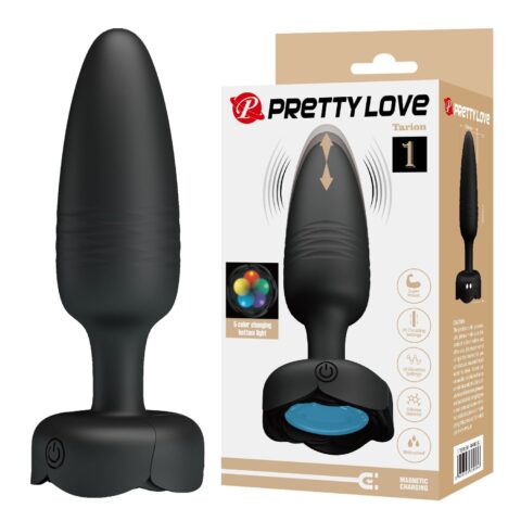 10 Fonksiyonlu USB Şarjlı Titreşimli İleri Geri Hareketli LED Işıklı Anal Plug – Tarion