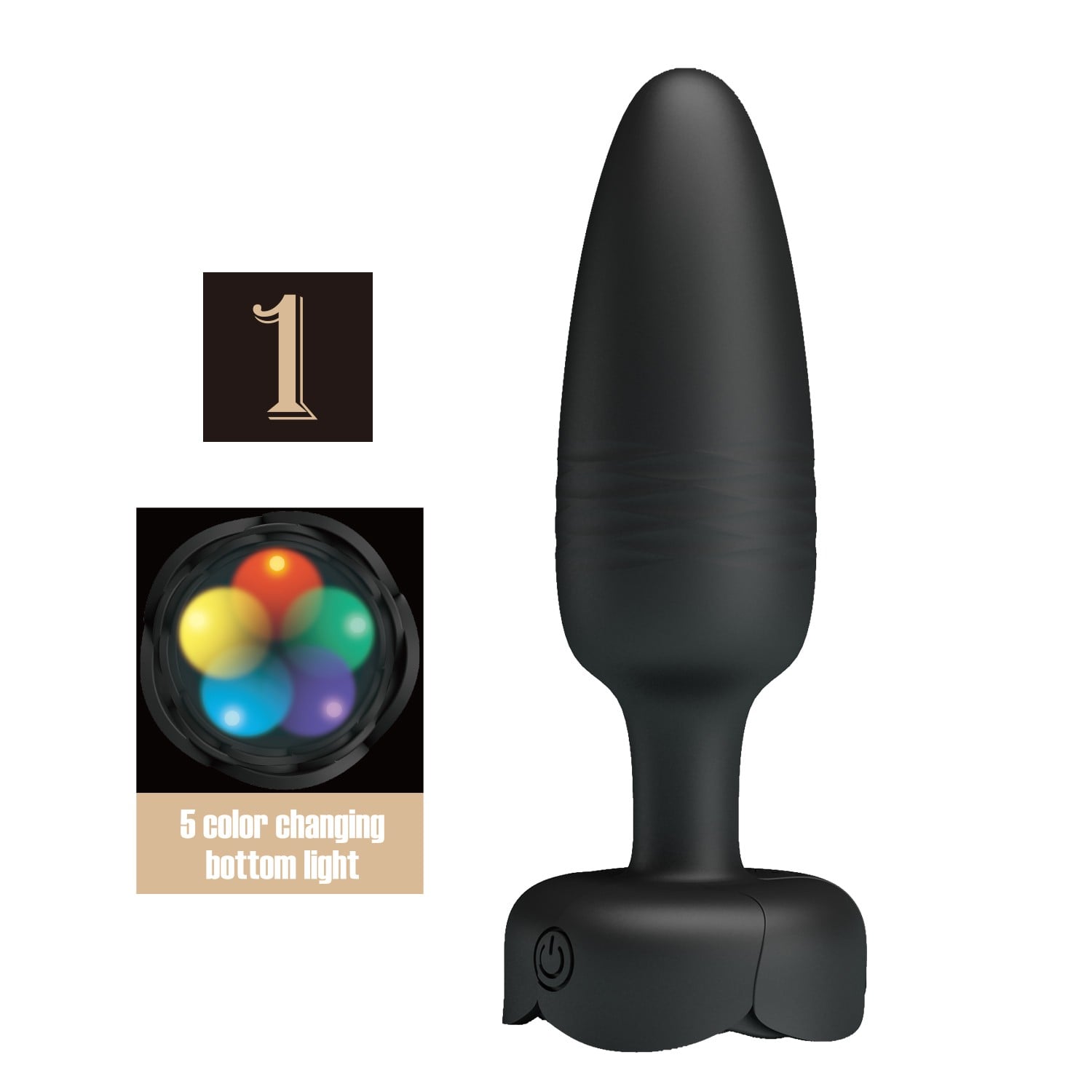 10 Fonksiyonlu USB Şarjlı Titreşimli İleri Geri Hareketli LED Işıklı Anal Plug – Tarion - Görsel 2