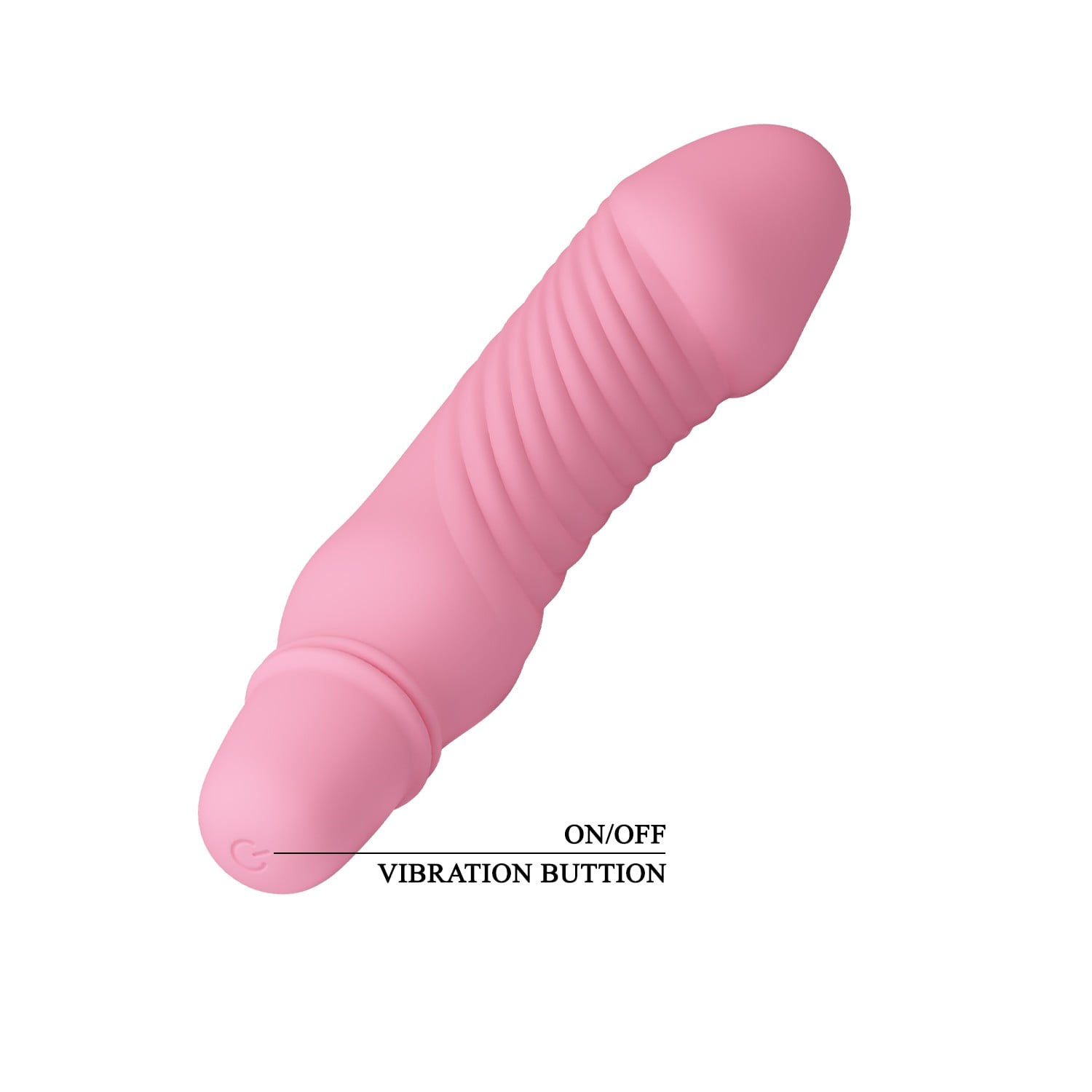 10 Titreşim Modlu Realistik Başlıklı Mini Silikon Vibratör - Stev (Pembe) - Görsel 5