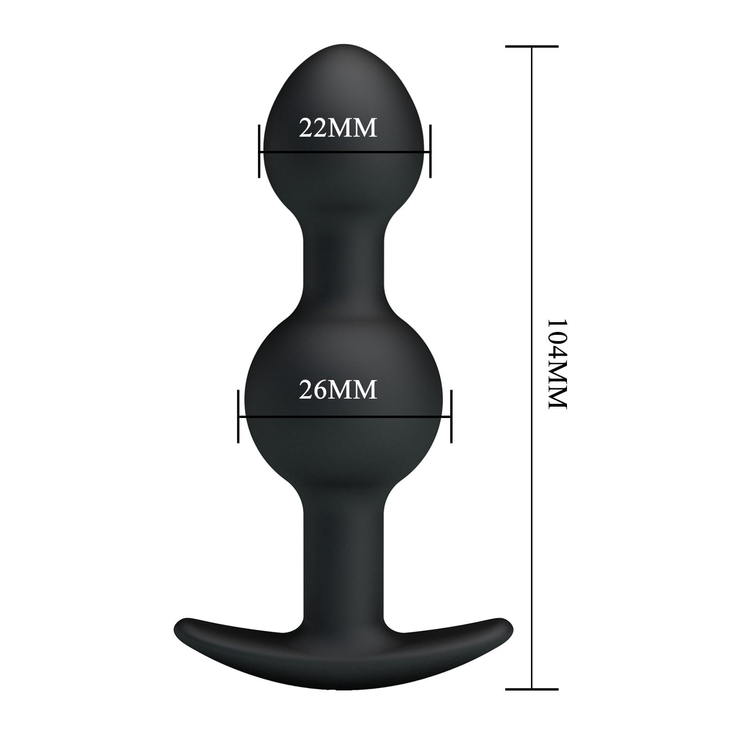 10,4 cm Çift Bilyeli Boğumlu Silikon Anal Plug - Görsel 6