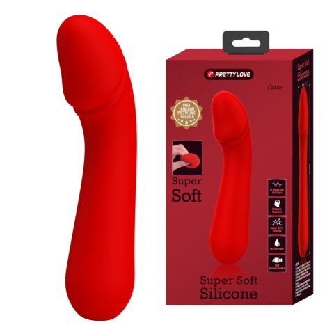 12 Fonksiyonlu Süper Yumuşak Silikon G-Nokta Vibratörü – Cetus (Kırmızı)