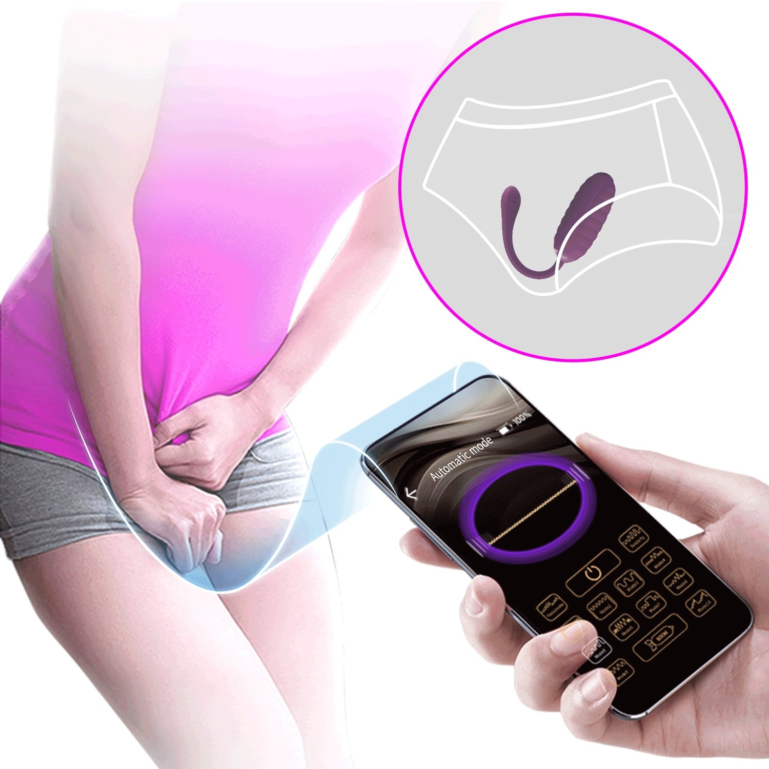 12 Fonksiyonlu Telefon Kontrollü Şarjlı Yumurta Vibratör – Casper (Mor) - Görsel 6