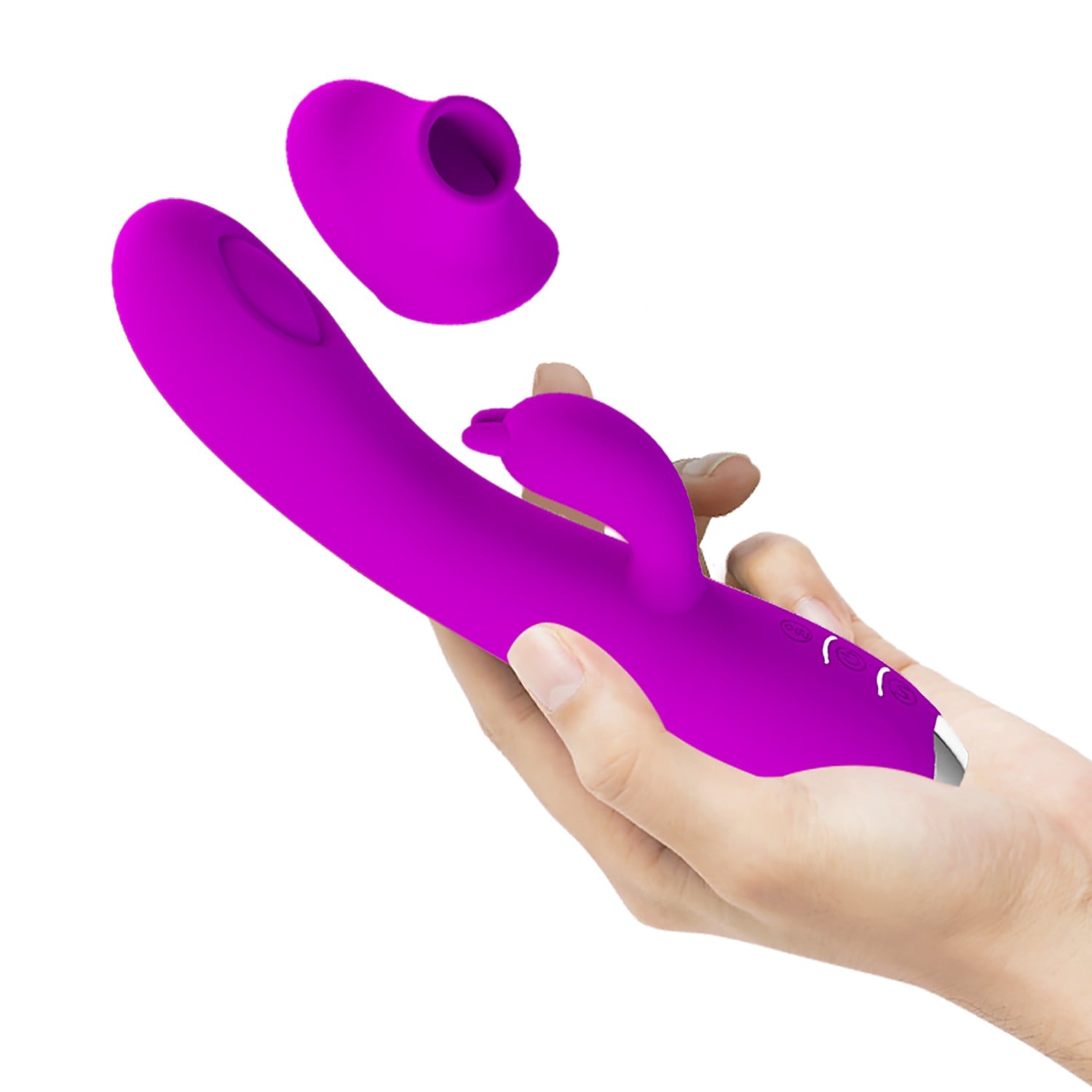 12 Fonksiyonlu Titreşim & Nabız Vuruşlu Pulsasyon Rabbit Vibratör – Regina (Mor) - Görsel 3