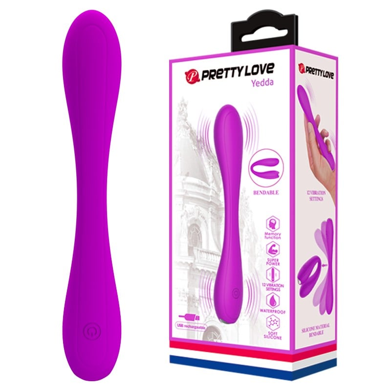 12 Fonksiyonlu Titreşimli Bükülebilir G-Spot & Klitoris Uyarıcılı Vibratör – Yedda (Mor)