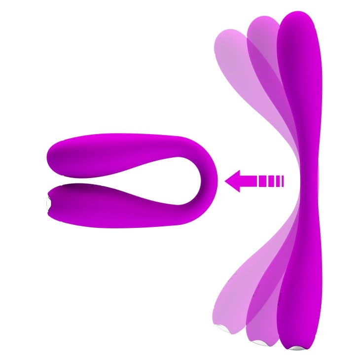 12 Fonksiyonlu Titreşimli Bükülebilir G-Spot & Klitoris Uyarıcılı Vibratör – Yedda (Mor) - Görsel 5
