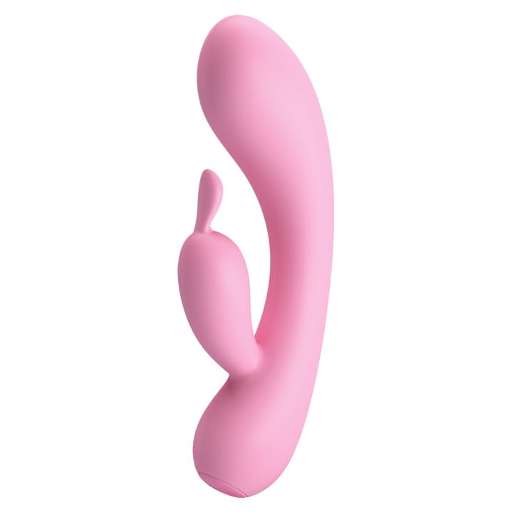 12 Fonksiyonlu USB Şarjlı Çift Uyarımlı Tavşan Vibratör - Hugo (Pembe) - Görsel 3