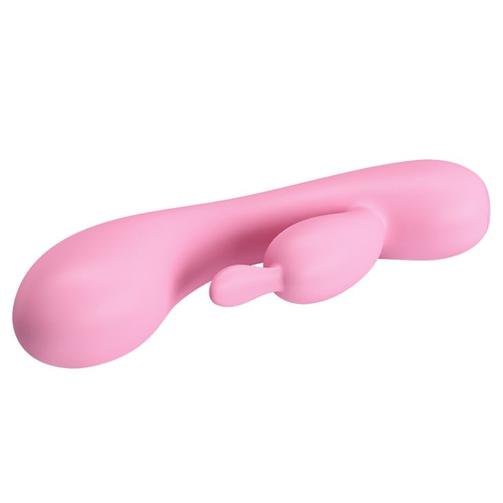 12 Fonksiyonlu USB Şarjlı Çift Uyarımlı Tavşan Vibratör - Hugo (Pembe) - Görsel 5