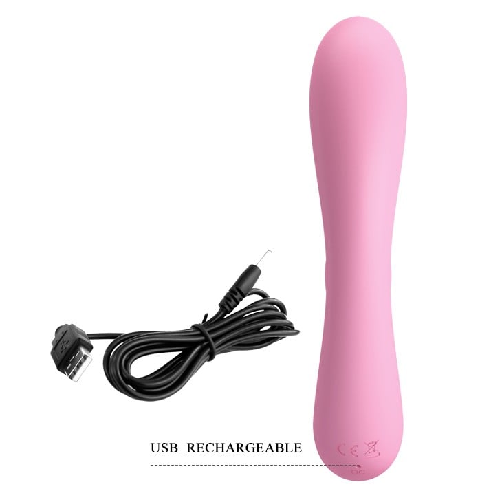 12 Fonksiyonlu USB Şarjlı Çift Uyarımlı Tavşan Vibratör - Hugo (Pembe) - Görsel 6