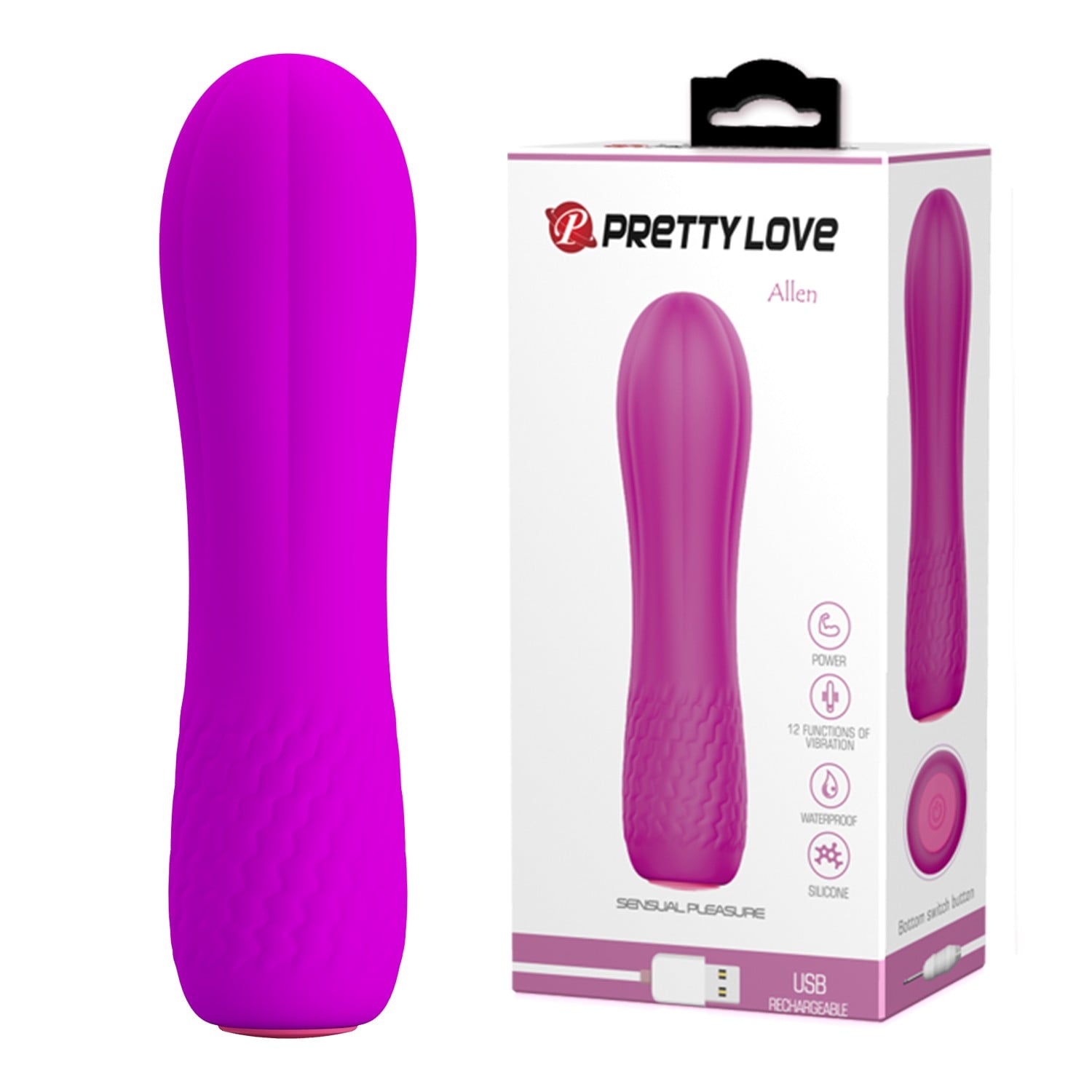 12 Fonksiyonlu USB Şarjlı G-Spot Vibratör - Allen