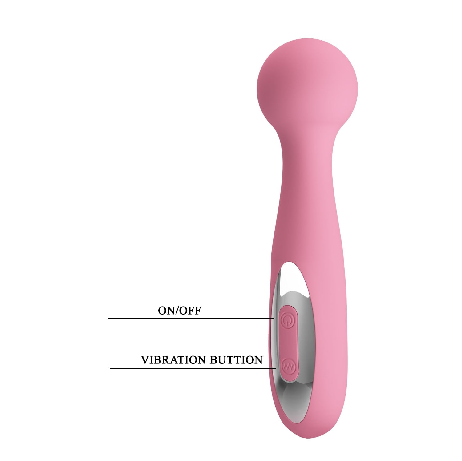 12 Fonksiyonlu USB Şarjlı Masaj Wand Vibratörü – Carina (Pembe) - Görsel 5