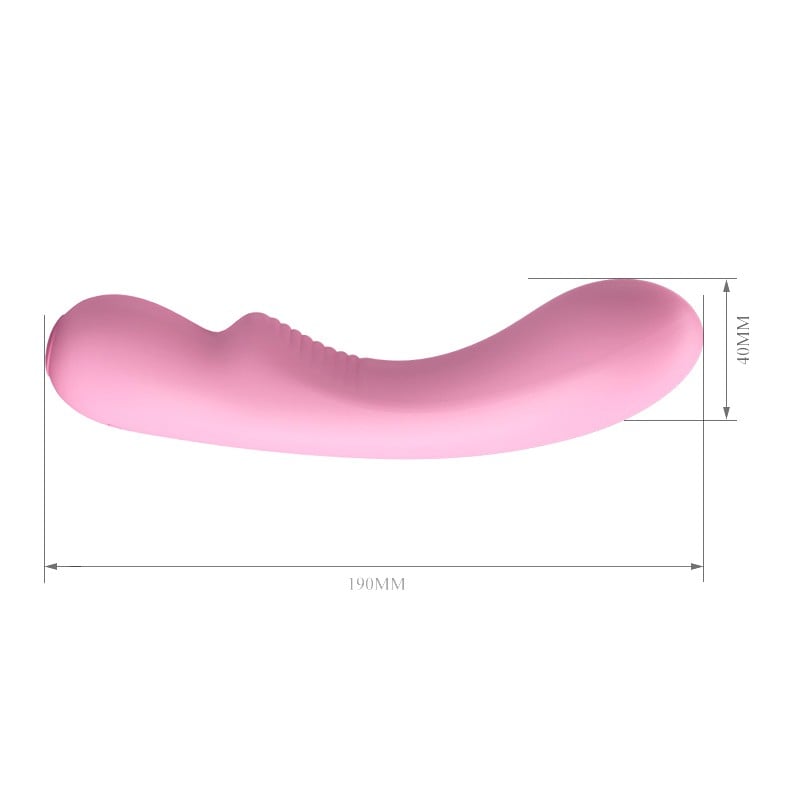 12 Fonksiyonlu USB Şarjlı Yumuşak Silikon Vibratör - Matt (Pembe) - Görsel 7