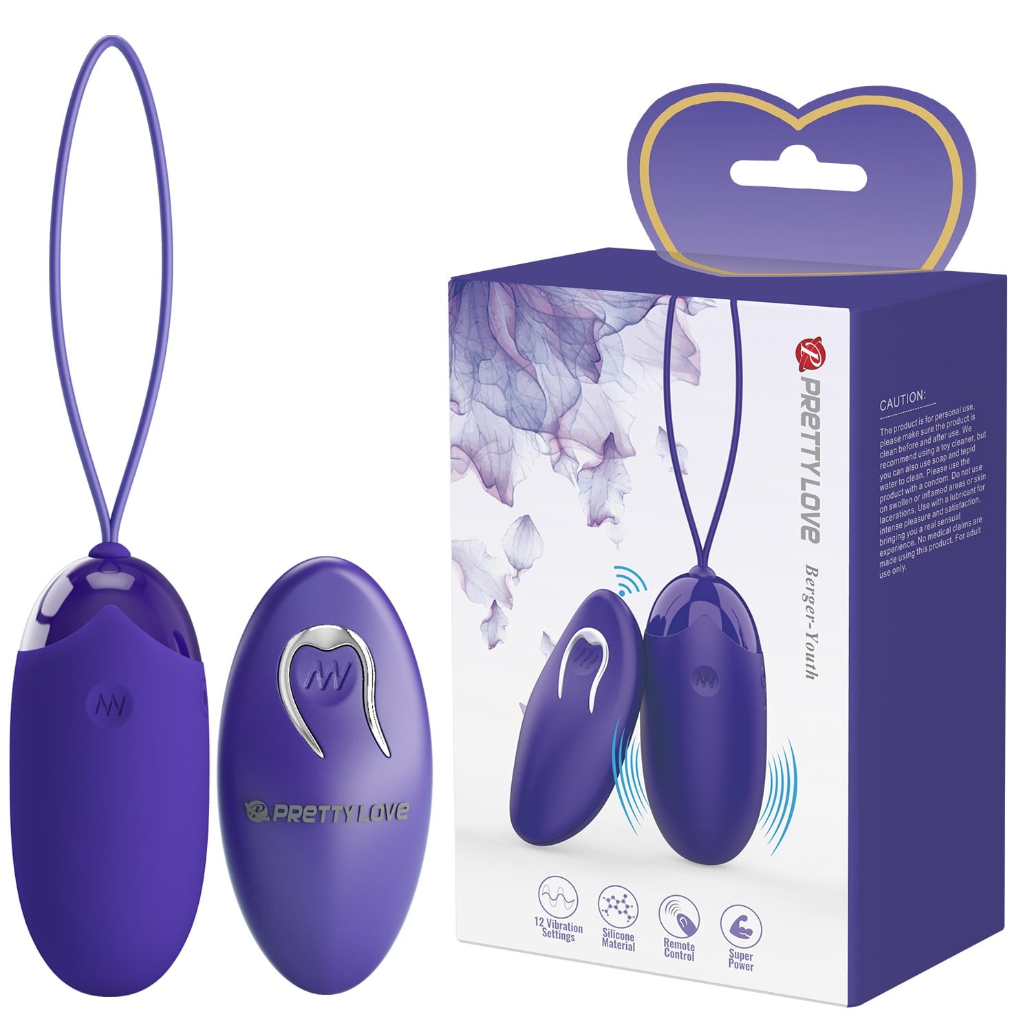 12 Fonksiyonlu Uzaktan Kumandalı Titreşimli Love Egg – Bigger Youth (Mor)