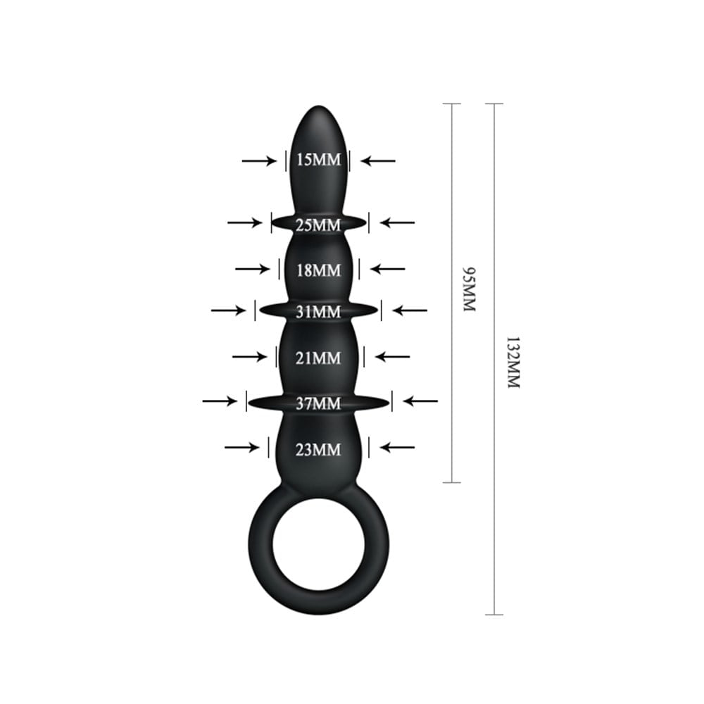 13,2 cm Vantuzlu Halkalı Anal Alıştırıcı Tıkaç - Görsel 2
