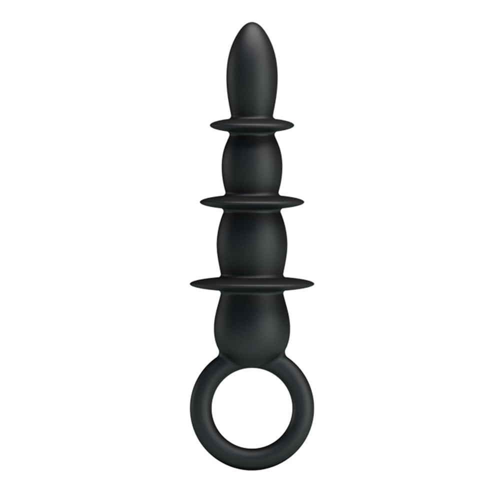 13,2 cm Vantuzlu Halkalı Anal Alıştırıcı Tıkaç - Görsel 3
