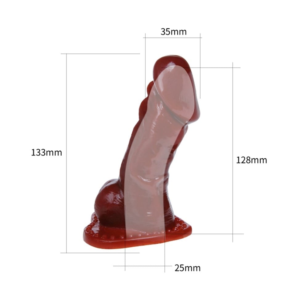 13,3 cm Ultra Realistik Titreşimli Kahverengi Dildo Penis Kılıfı - Görsel 6