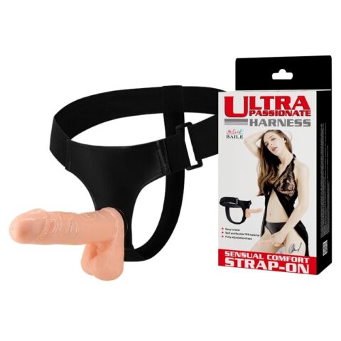 17.5 cm Belden Bağlamalı Gerçekçi Strap-On – Ultra Herness