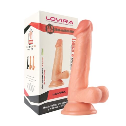 17 cm Realistik Dokulu Vantuzlu Dildo Penis – Ten Rengi