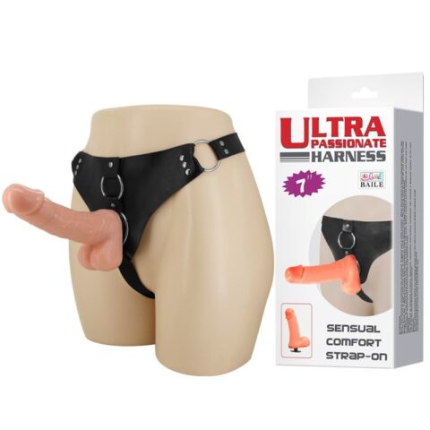 18 cm Belden Bağlamalı Gerçekçi Strap-On – Ultra Harness