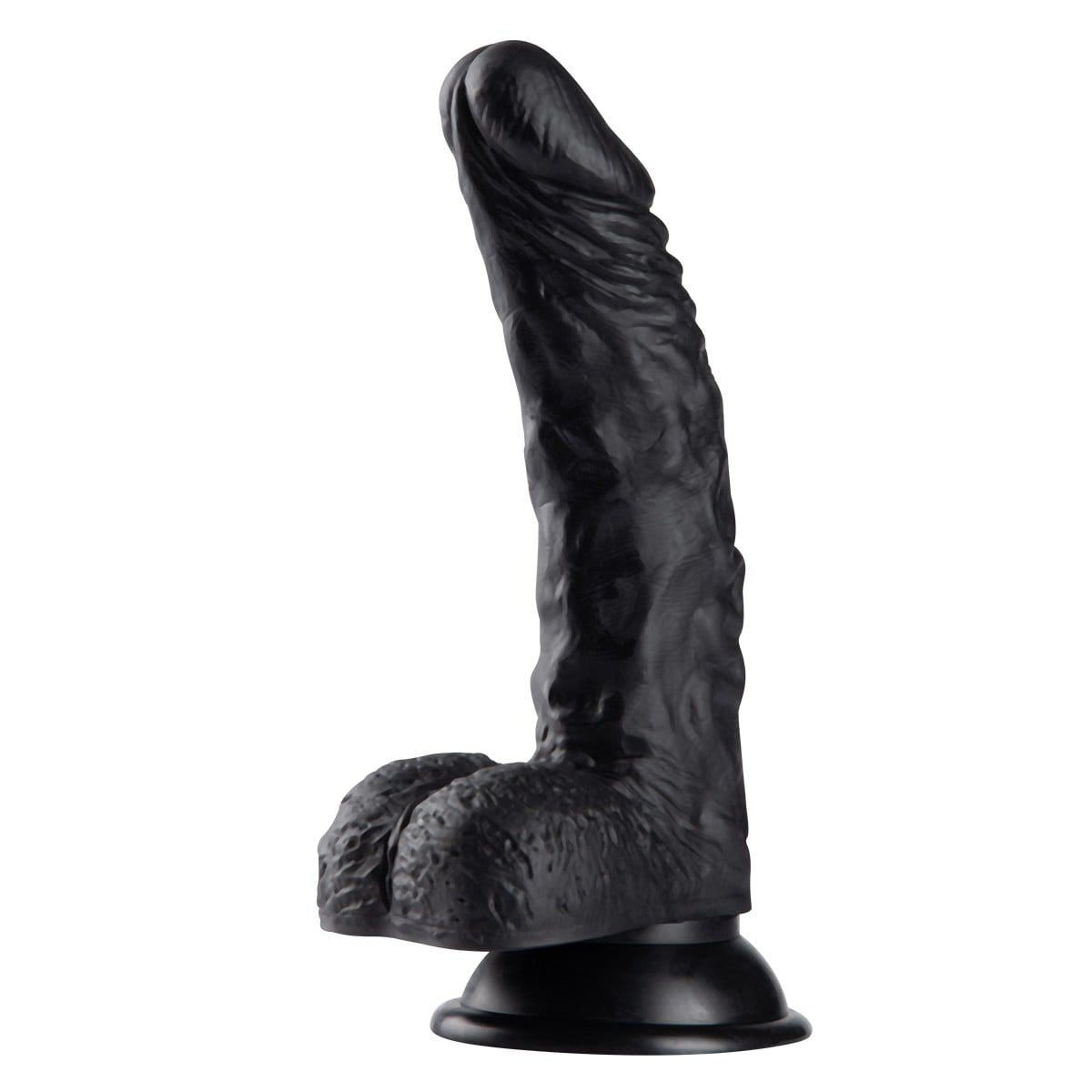 18 cm Realistik Dokulu Vantuzlu Dildo Penis – Siyah - Görsel 3