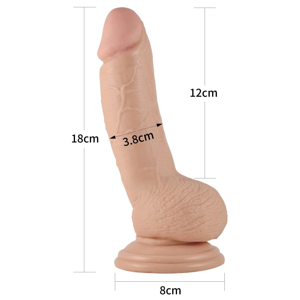 18 cm Realistik Vantuzlu Anal Vajinal Dildo Penis - Görsel 2