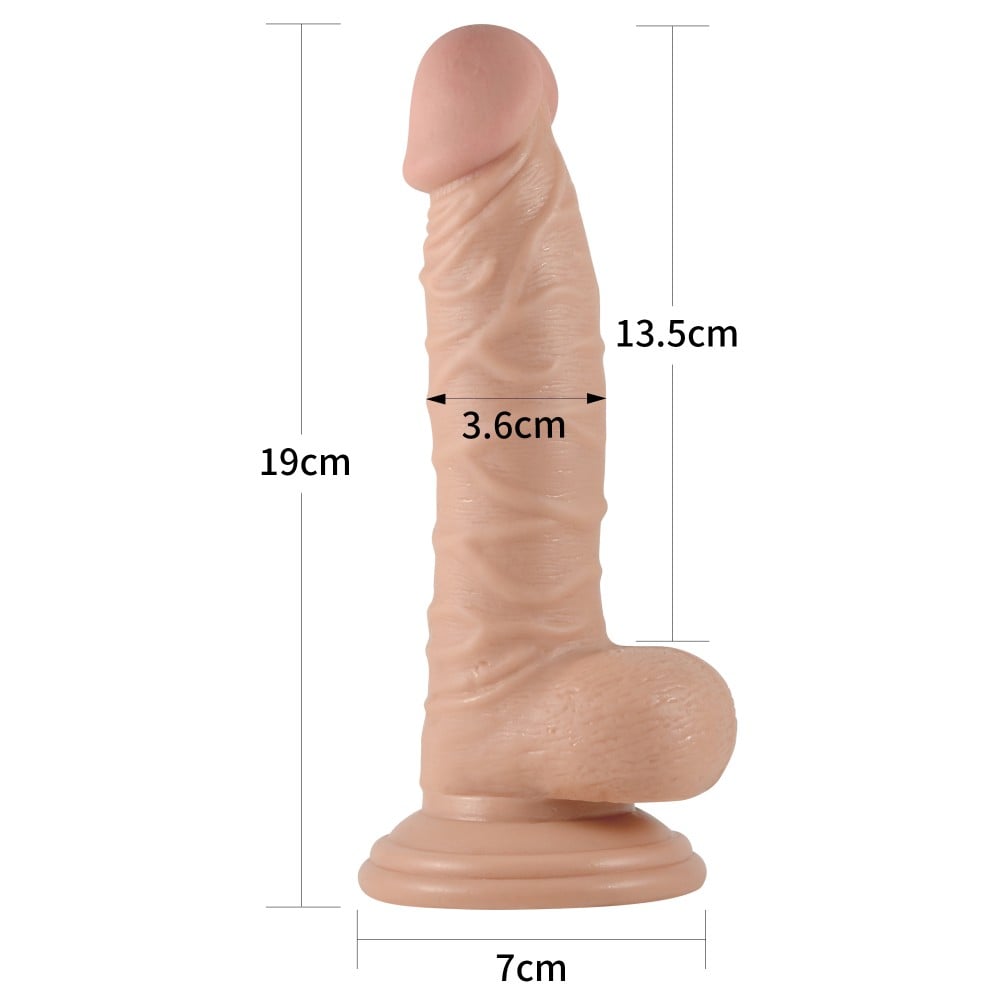 19 cm Realistik Vantuzlu Anal Vajinal Dildo Penis - Görsel 2