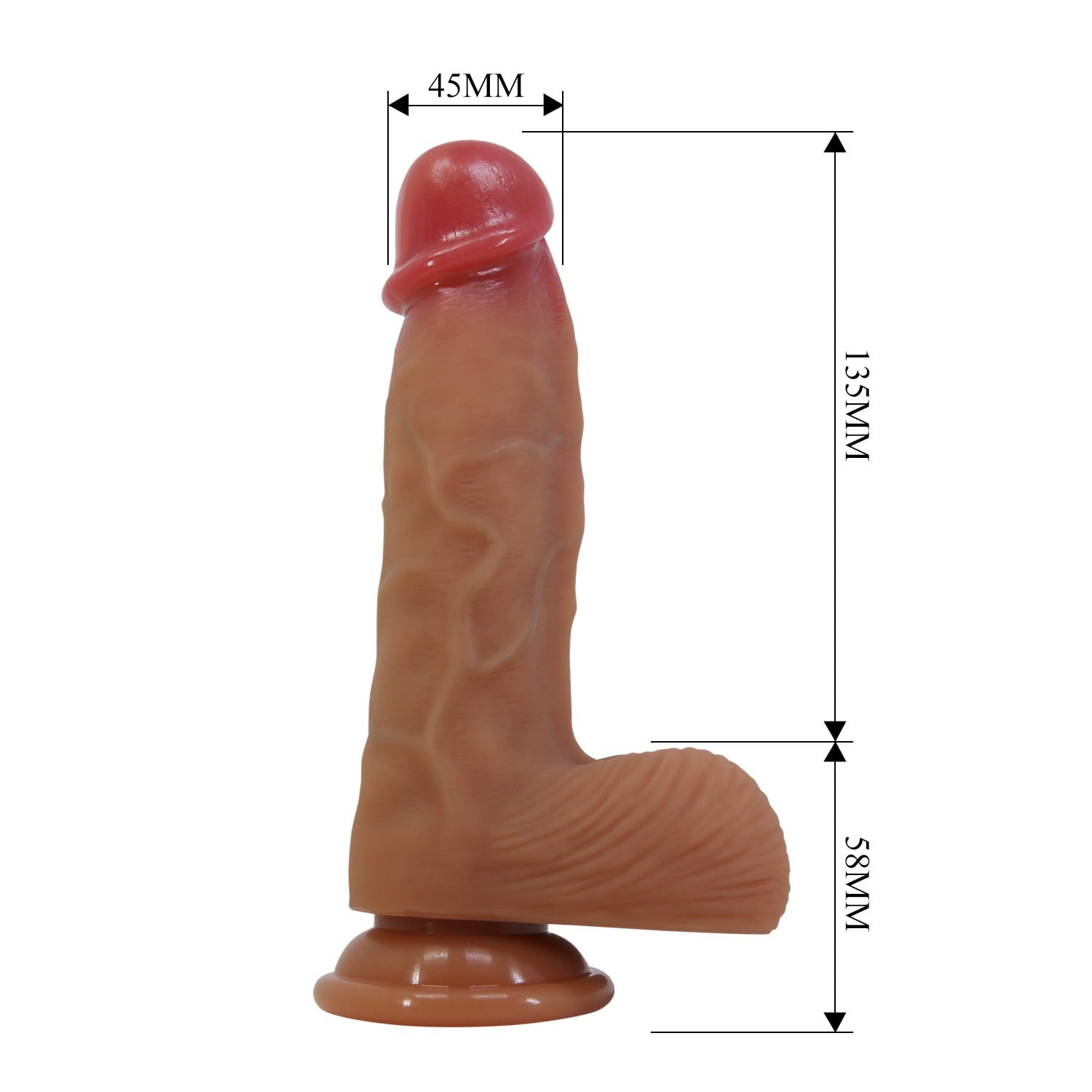 19,3 cm Süper Yumuşak Gerçekçi Silikon Dildo Penis – Duvall - Görsel 6