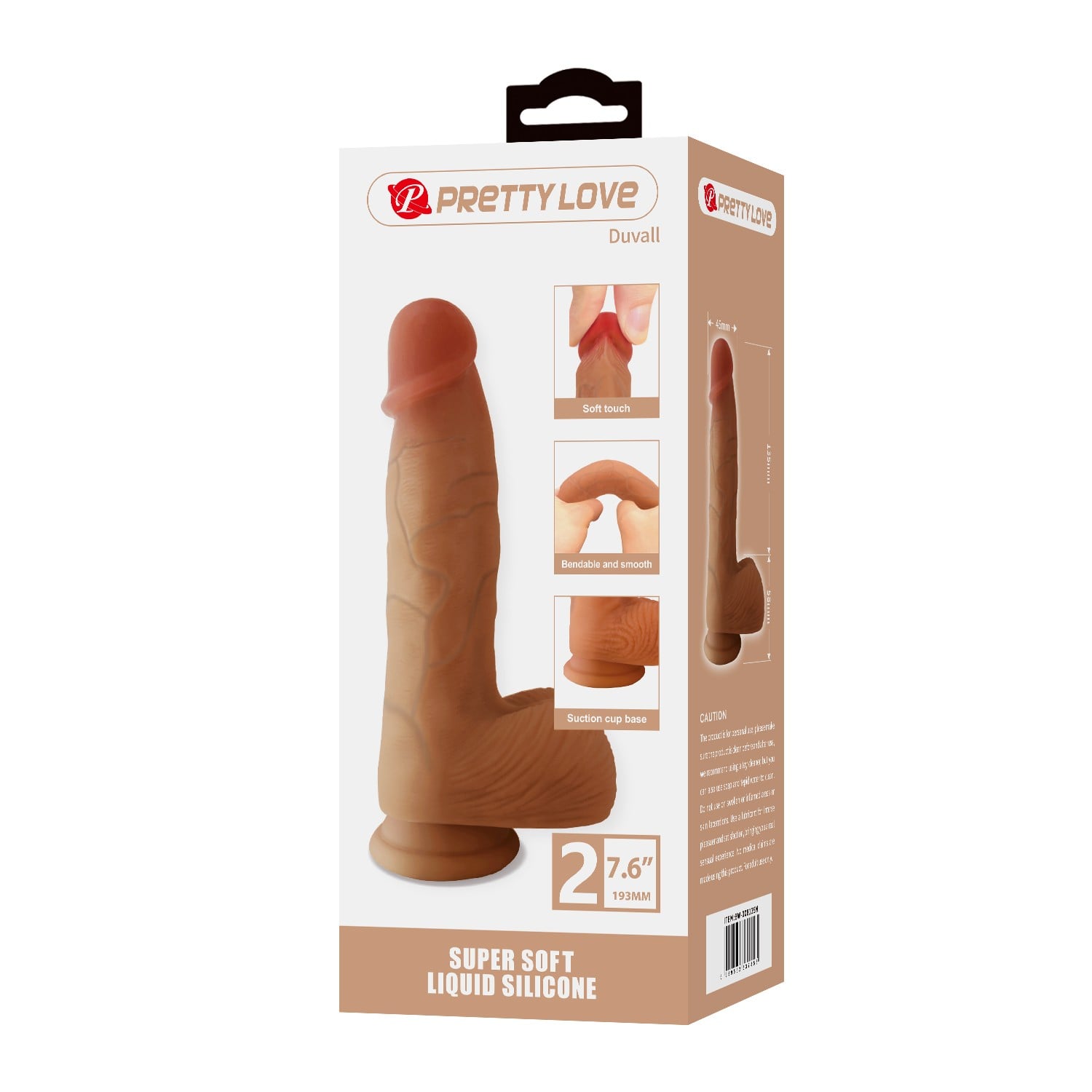 19,3 cm Süper Yumuşak Gerçekçi Silikon Dildo Penis – Duvall - Görsel 7