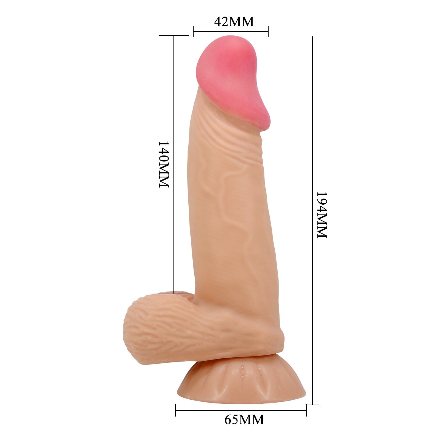 19,4 cm Çift Katmanlı Kıkırdak Yapılı Gerçekçi Dildo Penis - Duvall - Görsel 7