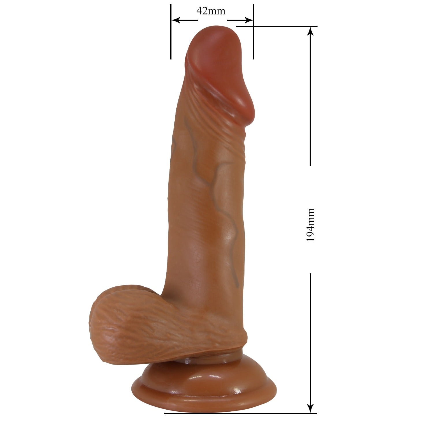 19,4 cm Çift Katmanlı Gerçekçi Dildo Penis – Zebulon - Görsel 6