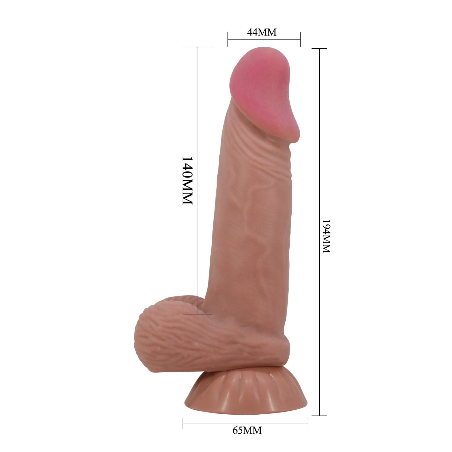 19,4 cm Çift Katmanlı Kıkırdak Yapılı Gerçekçi Melez Belden Bağlamalı Dildo Penis - Duvall - Görsel 7