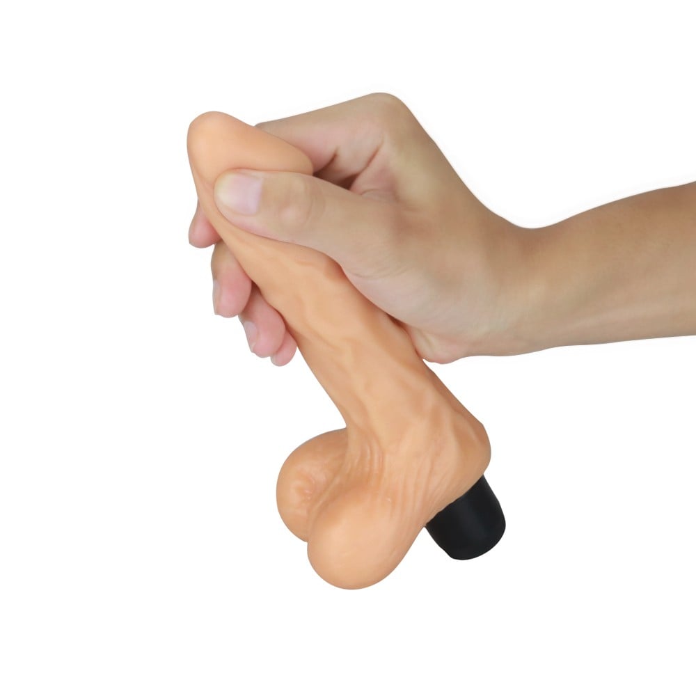 20.3 cm Realistik Cyberskin Titreşimli Anal Vajinal Dildo Penis - Görsel 3