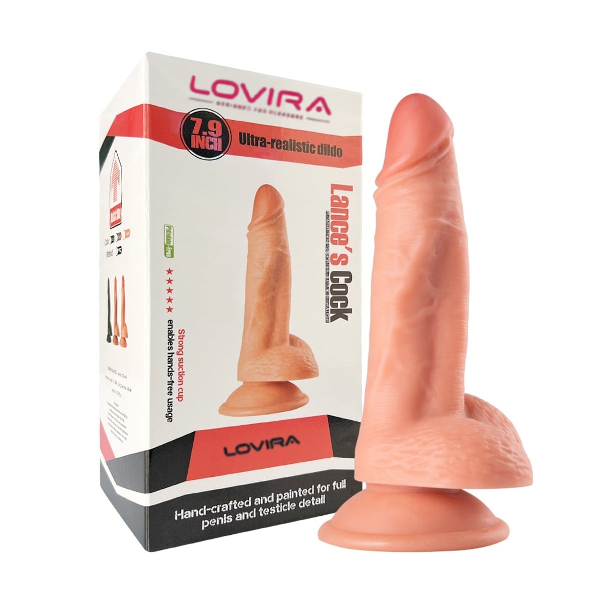 20 cm Dolgun Realistik Dokulu Vantuzlu Dildo Penis – Ten Rengi