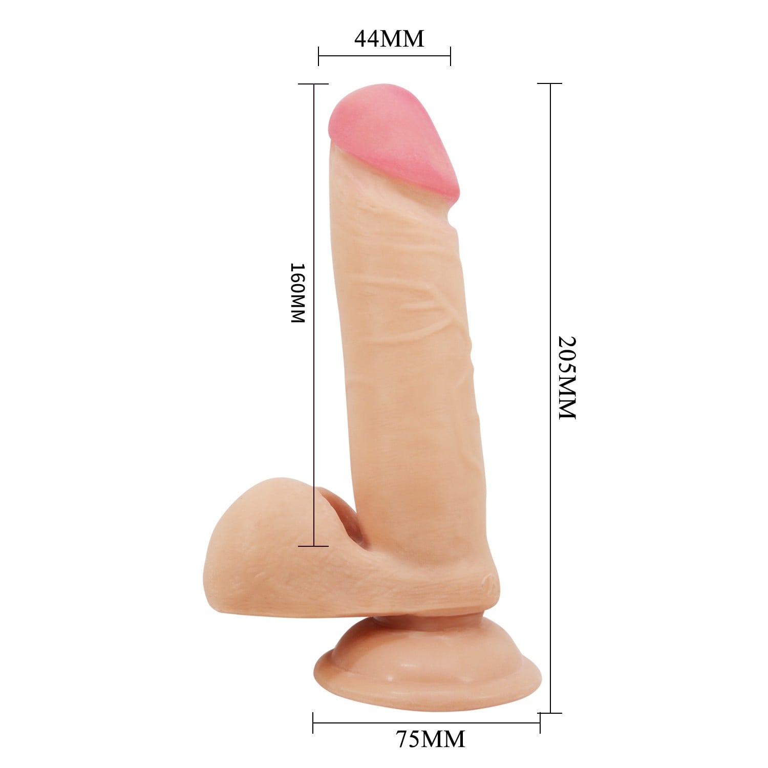 20,5 cm Çift Katmanlı Gerçekçi Dildo Penis - Creel - Görsel 7