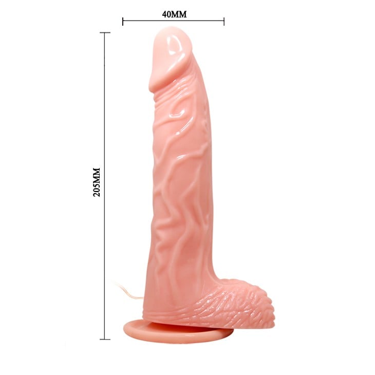 20,5 cm Döner Başlıklı Gerçekçi Titreşimli Belden Bağlamalı Dildo Penis – Rota Rex - Görsel 7