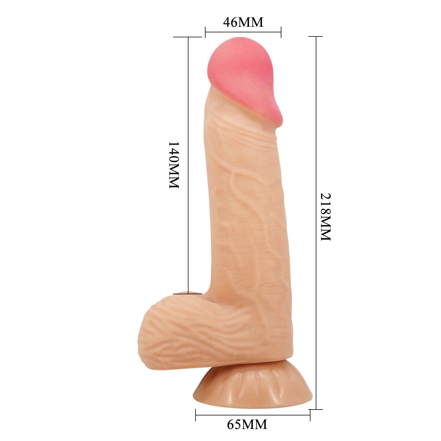 20,6 cm Kıkırdak Yapılı Çift Katmanlı Gerçekçi Belden Bağlamalı Dildo Penis - Lisle - Görsel 7