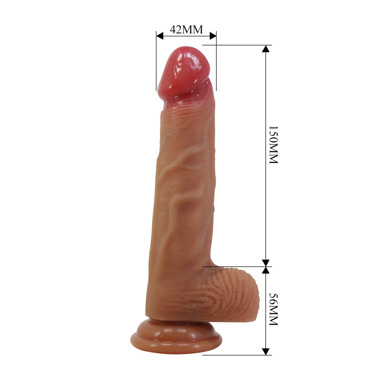 20,6 cm Süper Yumuşak Gerçekçi Silikon Belden Bağlamalı Dildo Penis – Lisle - Görsel 7