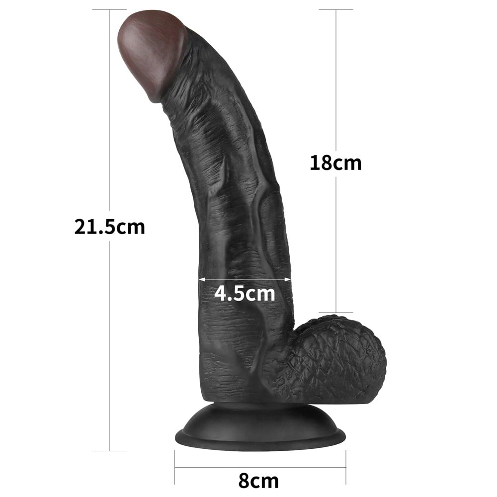 21.5 cm Belden Bağlamalı İçi Dolu Zenci Strapon - Görsel 3