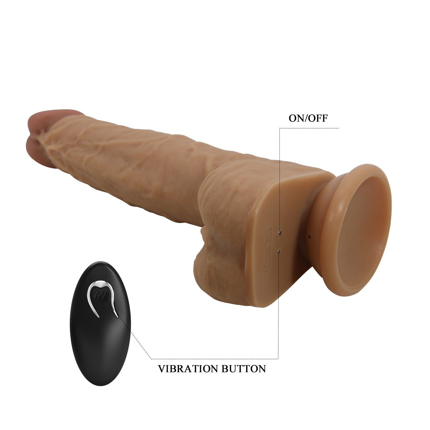 21 cm İleri Geri Hareketli Uzaktan Kumandalı Manyetik Şarjlı Gerçekçi Vantuzlu Penis - Jonathan - Görsel 5