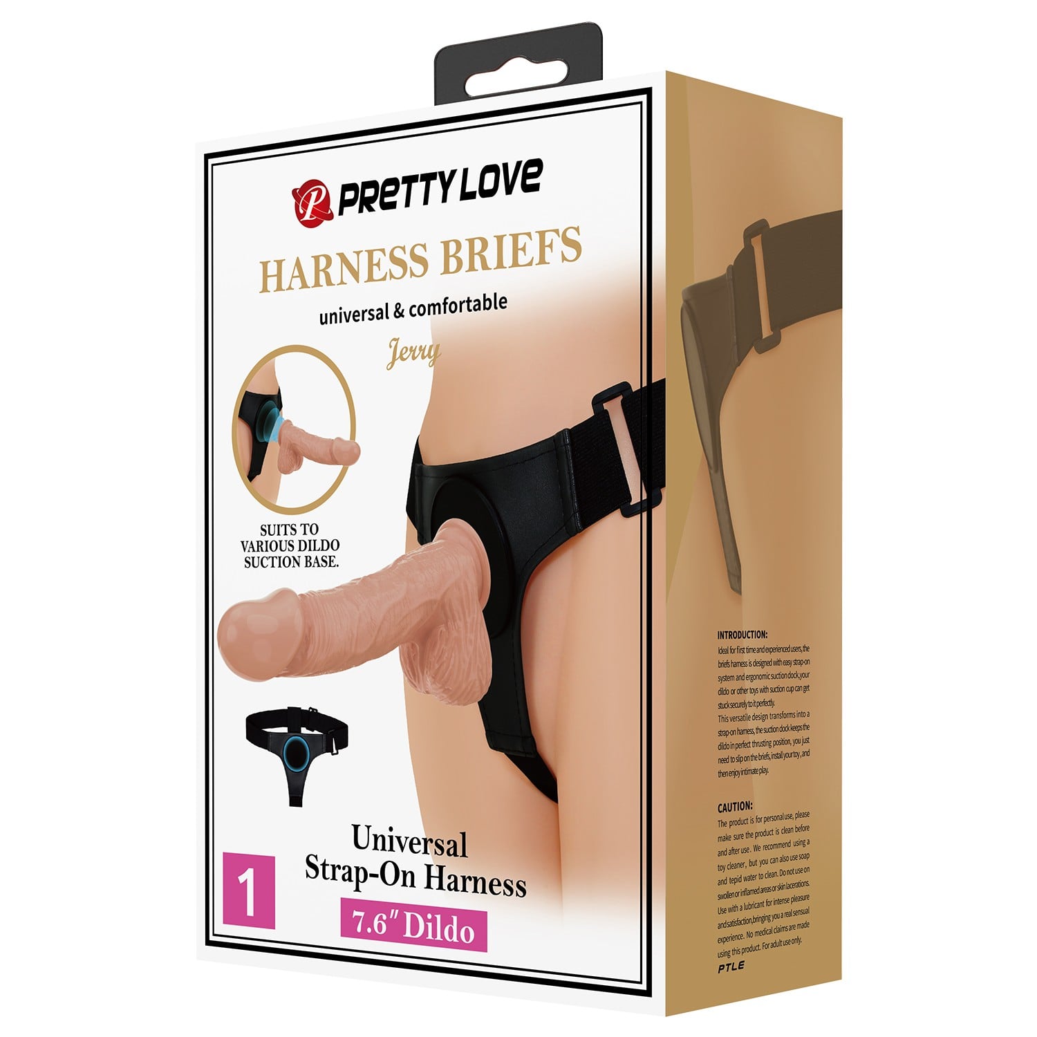 21,8 cm Belden Bağlamalı İçi Dolu Strapon Penis - Jerry - Görsel 7