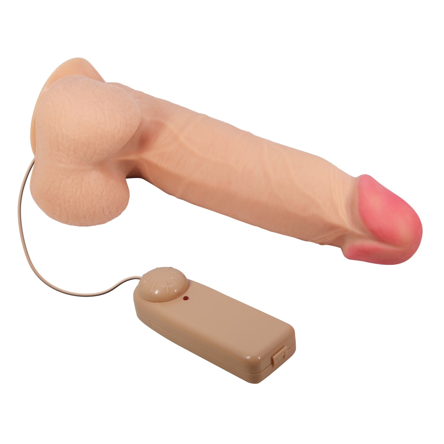 21,8 cm Kıkırdak Yapılı Çift Katmanlı Gerçekçi Titreşimli Dildo Penis - Cass - Görsel 5