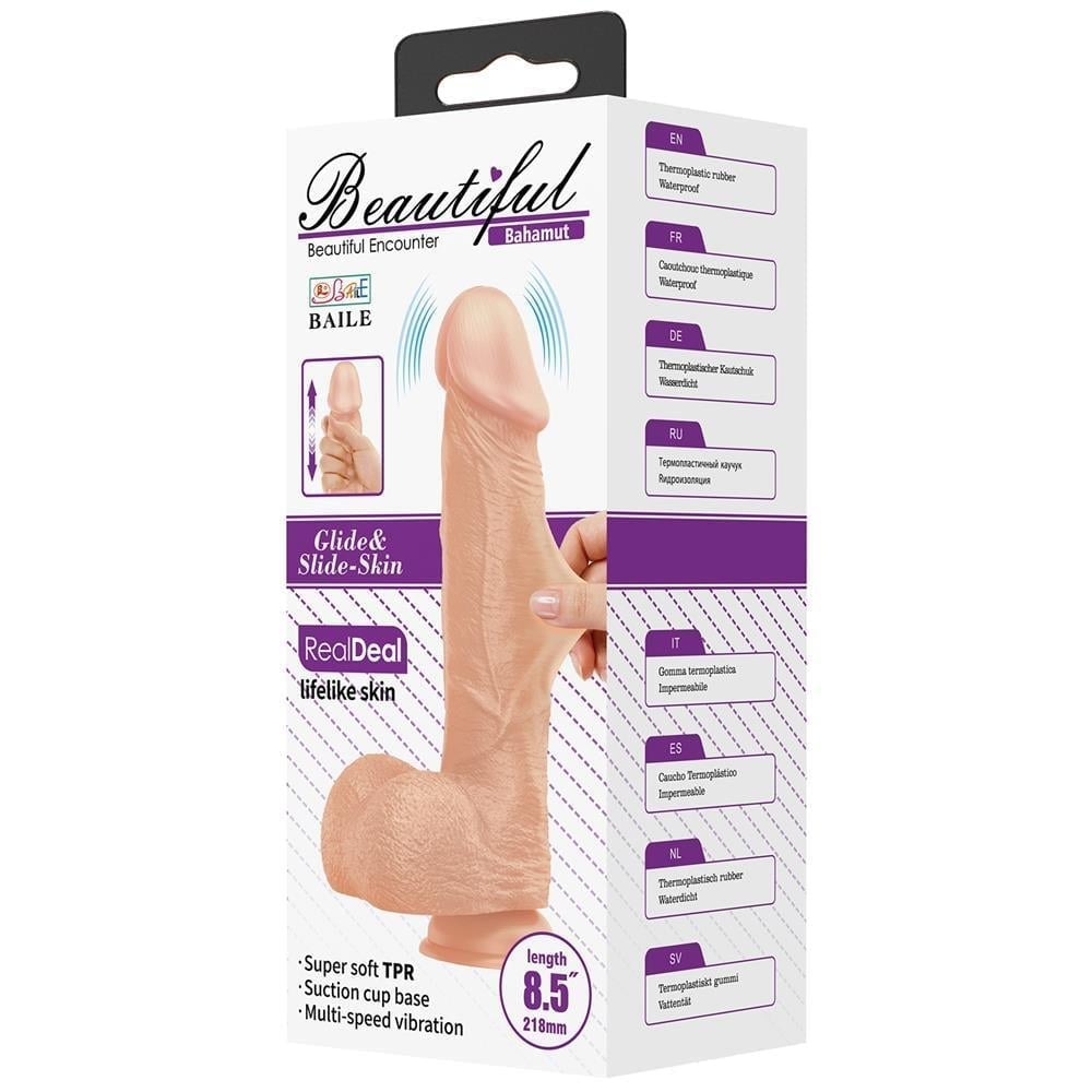 Belden Bağlamalı 21,8 cm Titreşimli Gerçekçi Kalın Dildo Penis - Bahamut - Görsel 2
