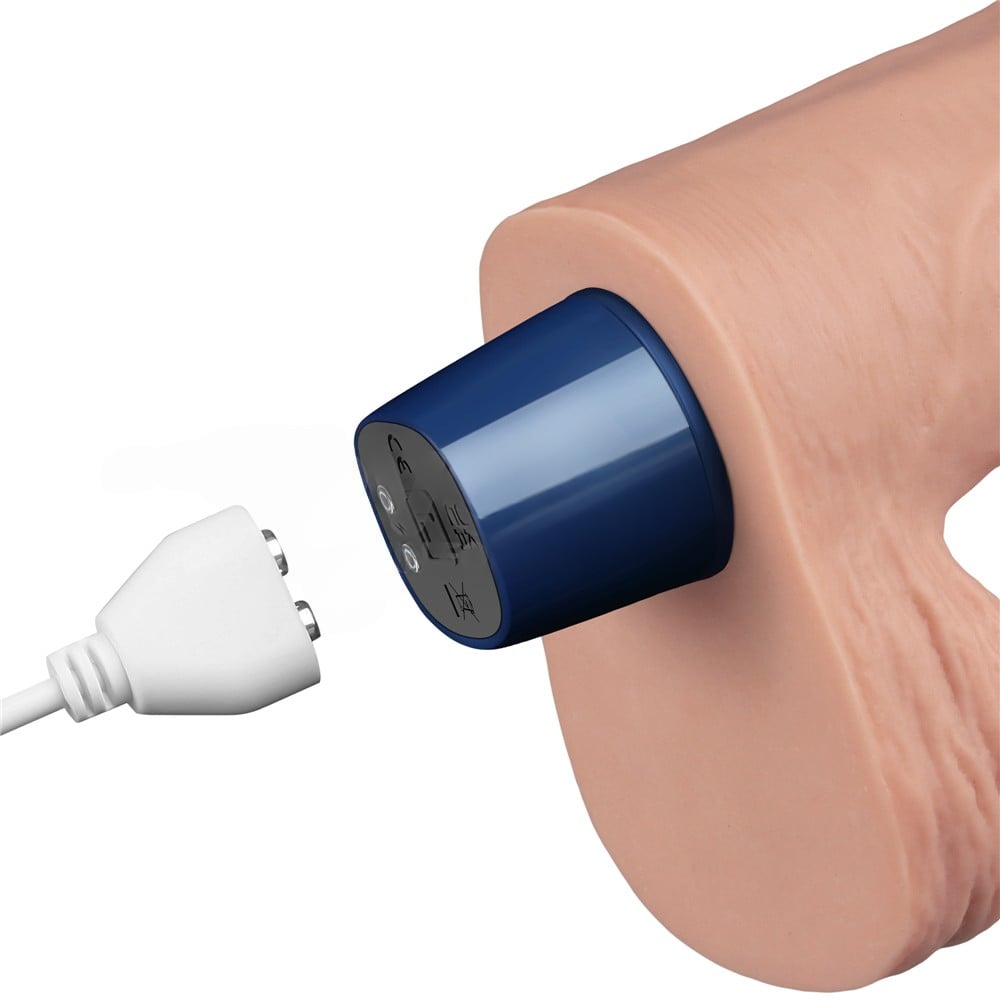 22.6 cm USB Şarjlı Yeni Nesil Realistik Titreşimli Ten Dildo Penis - Görsel 4