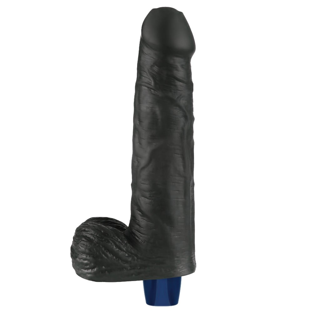22.6 cm USB Şarjlı Yeni Nesil Realistik Titreşimli Zenci Dildo Penis - Görsel 6
