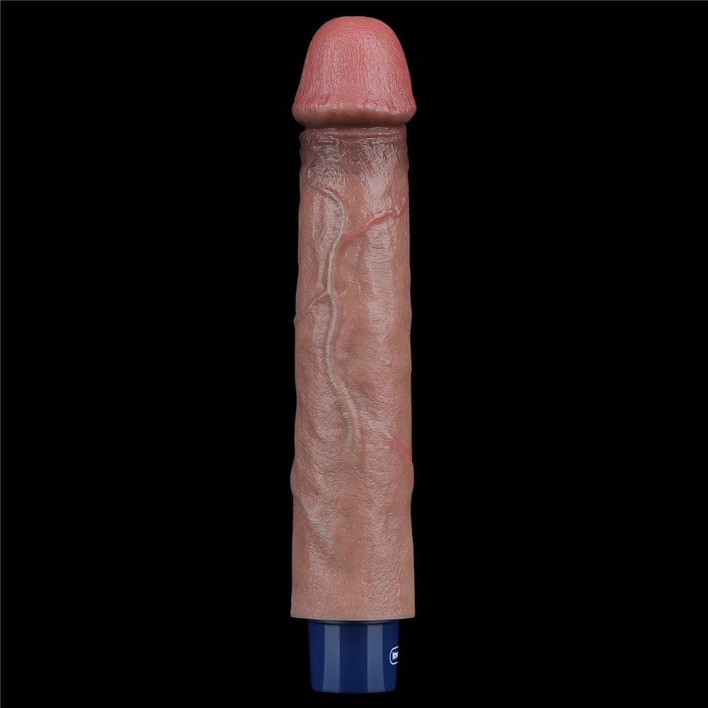 22.8 cm USB Şarjlı Yeni Nesil Realistik Testissiz Titreşimli Zenci Dildo Penis - Görsel 7