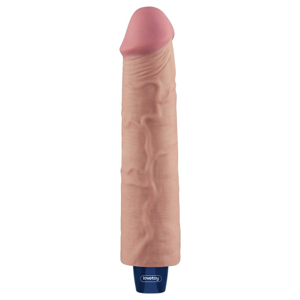 23.7 cm USB Şarjlı Yeni Nesil Realistik Testissiz Titreşimli Ten Dildo Penis - Görsel 5