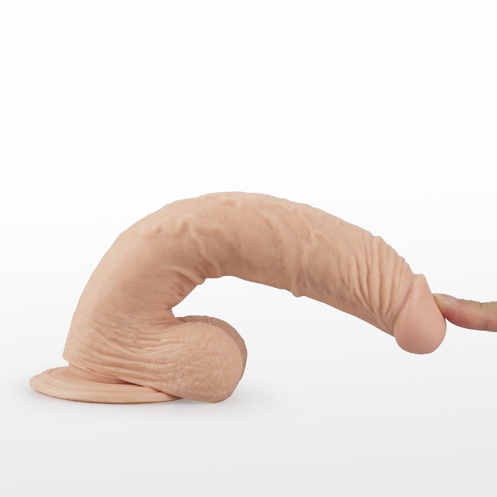 23 cm Realistik Titreşimli Vantuzlu Belden Bağlamalı Anal Vajinal Dildo Penis - Görsel 4