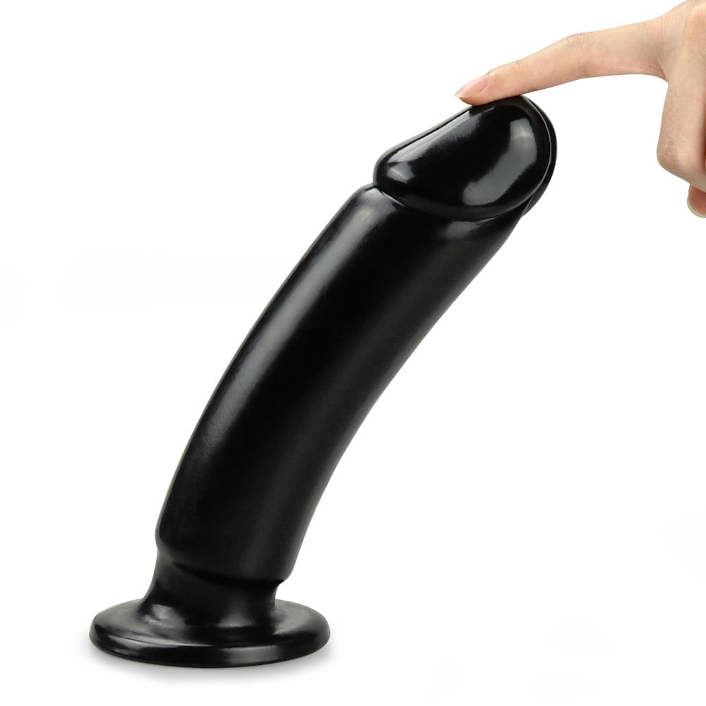 22,5 Cm Siyah Yumuşak Kalın Anal Dildo - Görsel 4