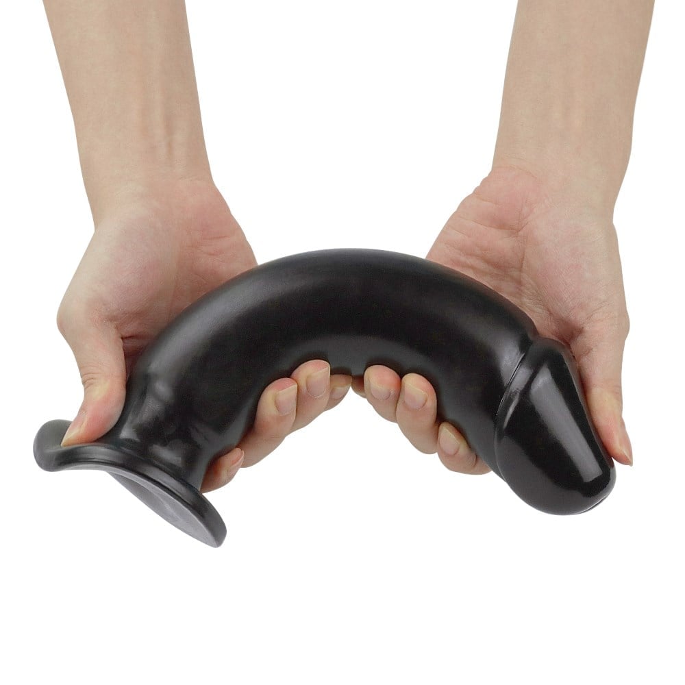 22,5 Cm Siyah Yumuşak Kalın Anal Dildo - Görsel 2