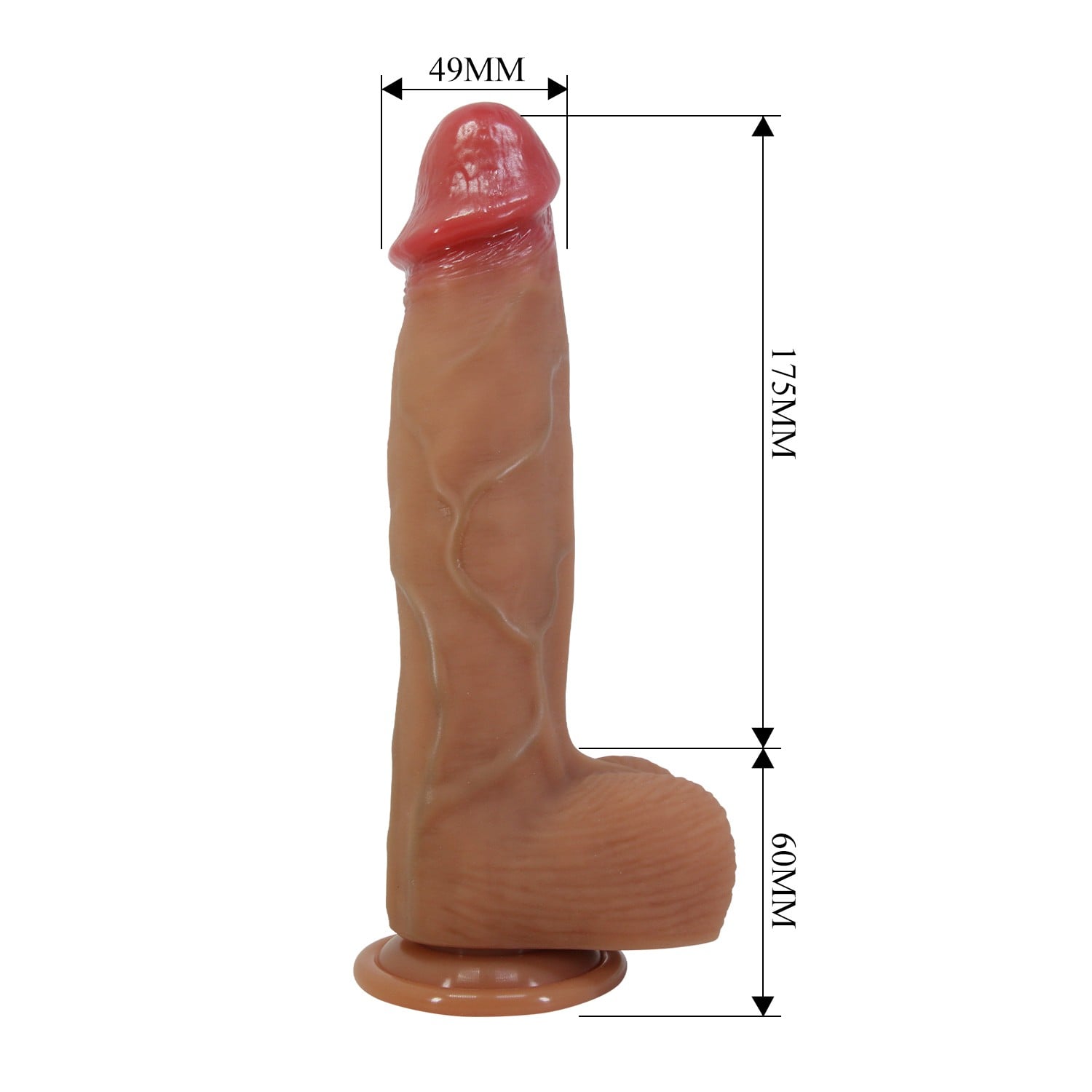 23,5 cm Süper Yumuşak Gerçekçi Silikon Belden Bağlamalı Dildo Penis – Orton - Görsel 7